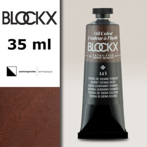 BX088 - 143 - Terra di Siena Bruciata Scura S1 Colore a Olio Extra Fine 35 ML BLOCKX