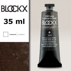 BX090 - 243 - Marrone di Marte Trasparente S3 Colore a Olio Extra Fine 35 ML BLOCKX