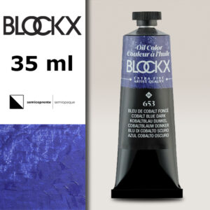 BX049 - 653 - Blu Cobalto Scuro S6 Colore a Olio Extra Fine 35 ML BLOCKX