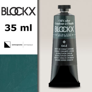 BX069 - 664 - Verde Cromo Cobalto S6 Colore a Olio Extra Fine 35 ML BLOCKX