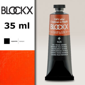 BX023 - 821 - Rosso di Cadmio Arancio S6 Colore a Olio Extra Fine 35 ML BLOCKX