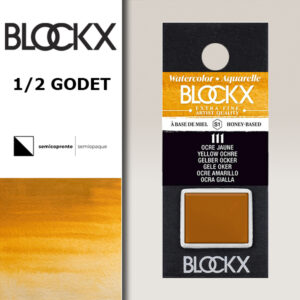 BX000 - 111 - Giallo Ocra S1 Colore Acquerello Extra Fine 1/2 Godet BLOCKX
