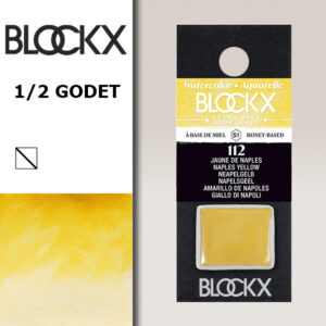 BX000 - 112 - Giallo di Napoli S1 Colore Acquerello Extra Fine 1/2 Godet BLOCKX