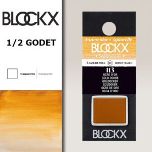 BX000 - 113 - Ocra Dorata S1 Colore Acquerello Extra Fine 1/2 Godet BLOCKX