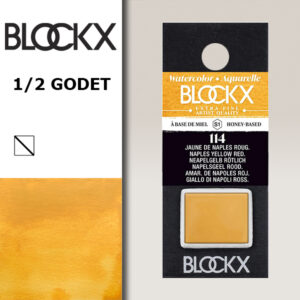BX000 - 114 - Giallo di Napoli Rossastro S1 Colore Acquerello Extra Fine 1/2 Godet BLOCKX