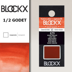 BX000 - 123 - Rosso Chiaro S1 Colore Acquerello Extra Fine 1/2 Godet BLOCKX