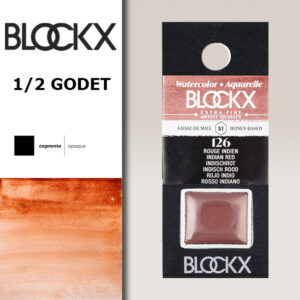 BX000 - 126 - Rosso indiano S1 Colore Acquerello Extra Fine 1/2 Godet BLOCKX