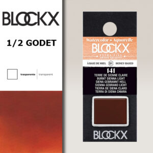 BX000 - 141 - Terra di Siena Bruciata Chiara S1 Colore Acquerello Extra Fine 1/2 Godet BLOCKX