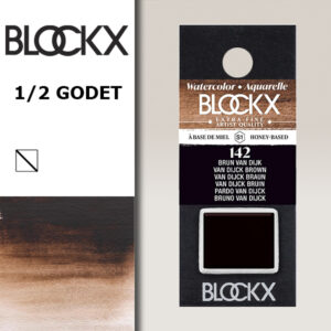 BX000 - 142 - Marrone Van Dijk S1 Colore Acquerello Extra Fine 1/2 Godet BLOCKX