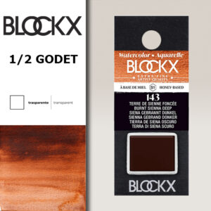 BX000 - 143 - Terra di Siena Bruciata Scura S1 Colore Acquerello Extra Fine 1/2 Godet BLOCKX