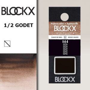 BX000 - 144 - Seppia S1 Colore Acquerello Extra Fine 1/2 Godet BLOCKX