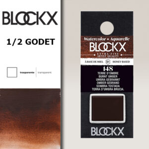 BX000 - 148 - Ambra Bruciata S1 Colore Acquerello Extra Fine 1/2 Godet BLOCKX