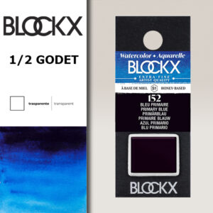 BX000 - 152 - Blu Primario S1 Colore Acquerello Extra Fine 1/2 Godet BLOCKX