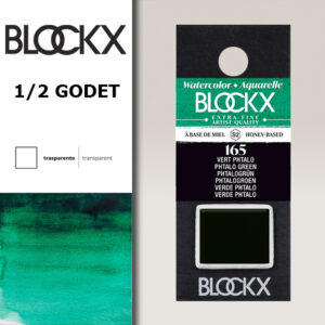 BX000 - 165 - Verde Pftalico S2 Colore Acquerello Extra Fine 1/2 Godet BLOCKX