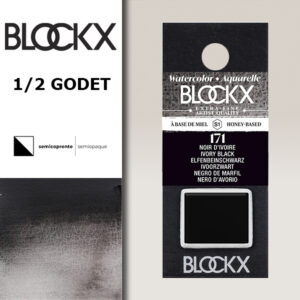 BX000 - 171 - Nero Avorio S1 Colore Acquerello Extra Fine 1/2 Godet BLOCKX