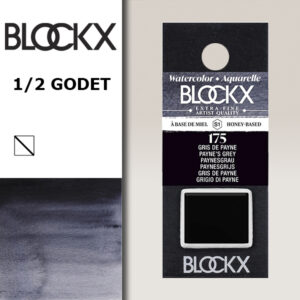 BX000 - 175 - Grigio Payne S1 Colore Acquerello Extra Fine 1/2 Godet BLOCKX