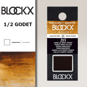BX000 - 213 - Giallo di Marte Trasparente S2 Colore Acquerello Extra Fine 1/2 Godet BLOCKX