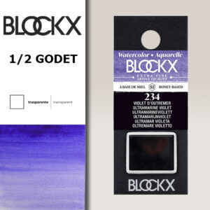 BX000 - 234 - Viola Oltremare S2 Colore Acquerello Extra Fine 1/2 Godet BLOCKX