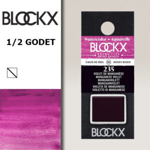 BX000 - 235 - Viola Manganese S3 Colore Acquerello Extra Fine 1/2 Godet BLOCKX