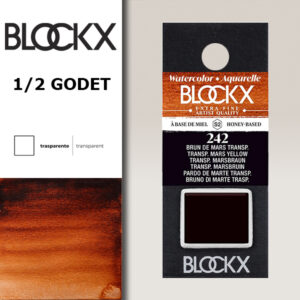 BX000 - 242 - Marrone di Marte Trasparente S2 Colore Acquerello Extra Fine 1/2 Godet BLOCKX