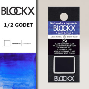 BX000 - 251 - Blu Oltremare Chiaro S2 Colore Acquerello Extra Fine 1/2 Godet BLOCKX