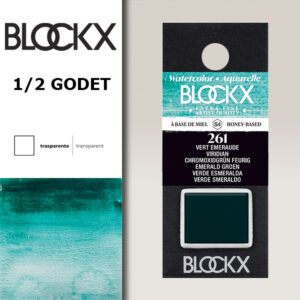 BX000 - 261 - Verde Smeraldo S4 Colore Acquerello Extra Fine 1/2 Godet BLOCKX