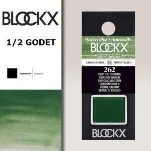 BX000 - 262 - Verde Cromo S3 Colore Acquerello Extra Fine 1/2 Godet BLOCKX
