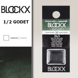 BX000 - 263 - Verde Perylene S2 Colore Acquerello Extra Fine 1/2 Godet BLOCKX