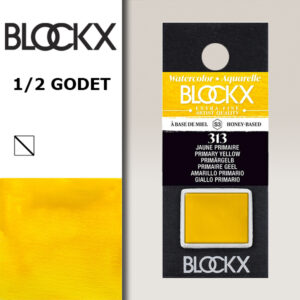 BX000 - 313 - Giallo Primario S3 Colore Acquerello Extra Fine 1/2 Godet BLOCKX