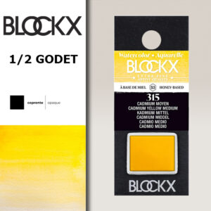BX000 - 315 - Giallo di Cadmio Medio S3 Colore Acquerello Extra Fine 1/2 Godet BLOCKX