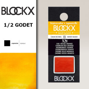 BX000 - 321 - Rosso Cadmio Aranciato S3 Colore Acquerello Extra Fine 1/2 Godet BLOCKX