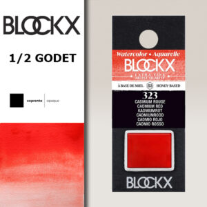 BX000 - 323 - Rosso Cadmio S3 Colore Acquerello Extra Fine 1/2 Godet BLOCKX