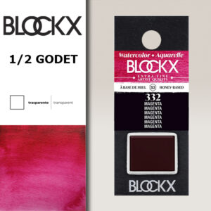 BX000 - 332 - Magenta S3 Colore Acquerello Extra Fine 1/2 Godet BLOCKX