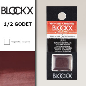 BX000 - 334 - Bordeaux Perylene S3 Colore Acquerello Extra Fine 1/2 Godet BLOCKX