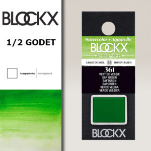 BX000 - 361 - Verde Pino S3 Colore Acquerello Extra Fine 1/2 Godet BLOCKX