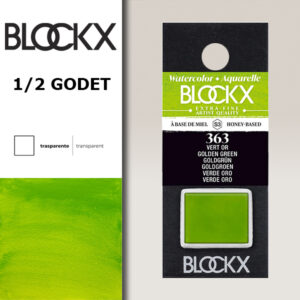 BX000 - 363 - Verde Dorato S3 Colore Acquerello Extra Fine 1/2 Godet BLOCKX