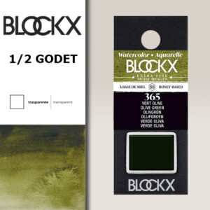 BX000 - 365 - Verde Oliva S3 Colore Acquerello Extra Fine 1/2 Godet BLOCKX