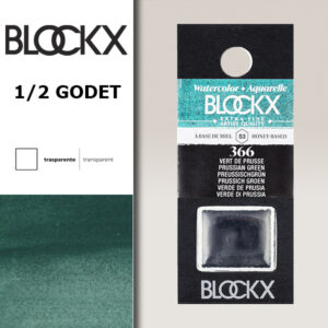 BX000 - 366 - Verde di Prussia S3 Colore Acquerello Extra Fine 1/2 Godet BLOCKX