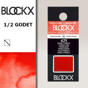 BX000 - 425 - Rosso Pyrrolo S4 Colore Acquerello Extra Fine 1/2 Godet BLOCKX
