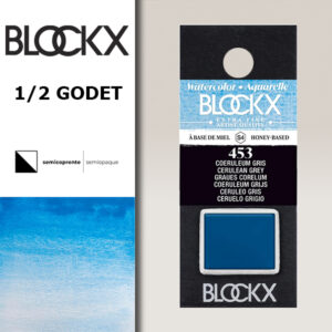 BX000 - 453 - Grigio Ceruleo S4 Colore Acquerello Extra Fine 1/2 Godet BLOCKX