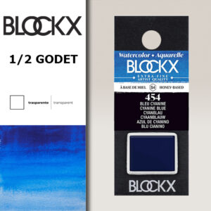 BX000 - 454 - Blu Cyan S4 Colore Acquerello Extra Fine 1/2 Godet BLOCKX