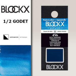 BX000 - 456 - Turchese S4 Colore Acquerello Extra Fine 1/2 Godet BLOCKX