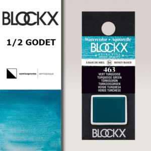 BX000 - 463 - Verde Turchese S4 Colore Acquerello Extra Fine 1/2 Godet BLOCKX