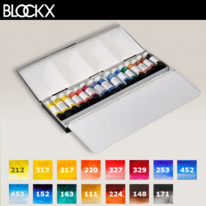 Confezione Metallo Acquerello Extra Fine al Miele 15 Tubi da 5 ml Bijou Box BLOCKX
