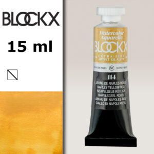 BX000 - 114 - Giallo di Napoli Rossastro S1 Colore Acquerello Extra Fine 15 ML BLOCKX