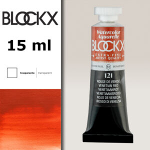 BX000 - 121 - Rosso Veneziano S1 Colore Acquerello Extra Fine 15 ML BLOCKX