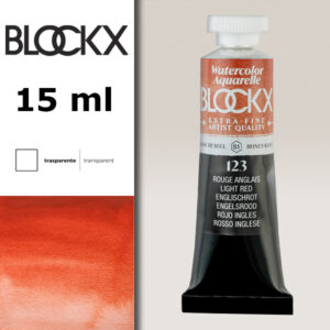 BX000 - 123 - Rosso Chiaro S1 Colore Acquerello Extra Fine 15 ML BLOCKX