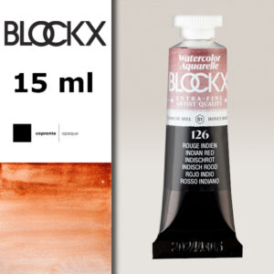 BX000 - 126 - Rosso indiano S1 Colore Acquerello Extra Fine 15 ML BLOCKX