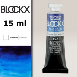 BX000 - 152 - Blu Primario S1 Colore Acquerello Extra Fine 15 ML BLOCKX