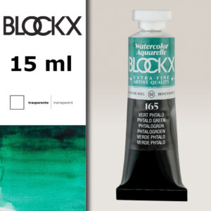 BX000 - 165 - Verde Pftalico S2 Colore Acquerello Extra Fine 15 ML BLOCKX
